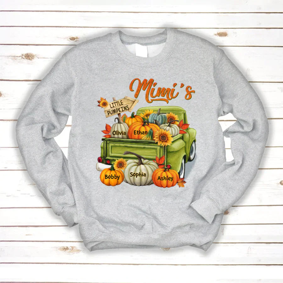 Fall Season Green Truck Mimi Personalized Sweatshirt