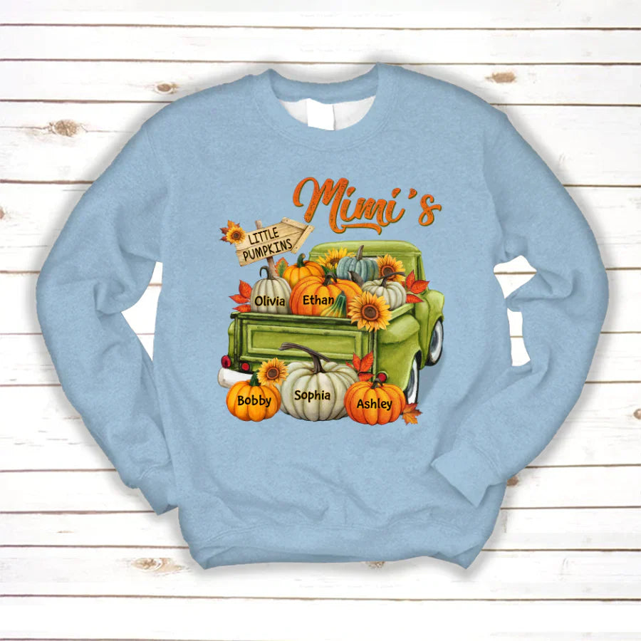 Fall Season Green Truck Mimi Personalized Sweatshirt
