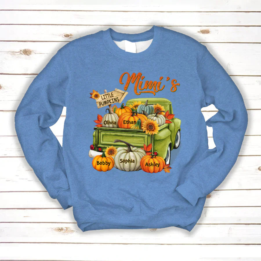Fall Season Green Truck Mimi Personalized Sweatshirt
