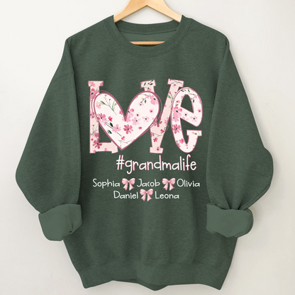 Flower Love Grandma Life Daisy Floral Mothers Day Gift Shirt