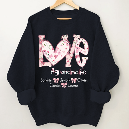 Flower Love Grandma Life Daisy Floral Mothers Day Gift Shirt