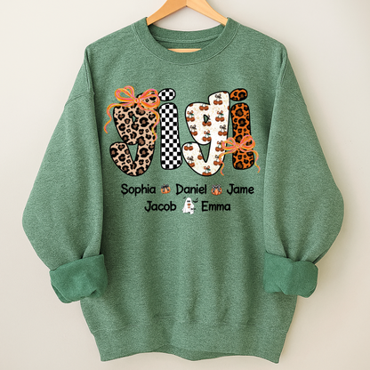 Gigi Pumpkin Spooky Custom Gigi And Grandkids Shirt