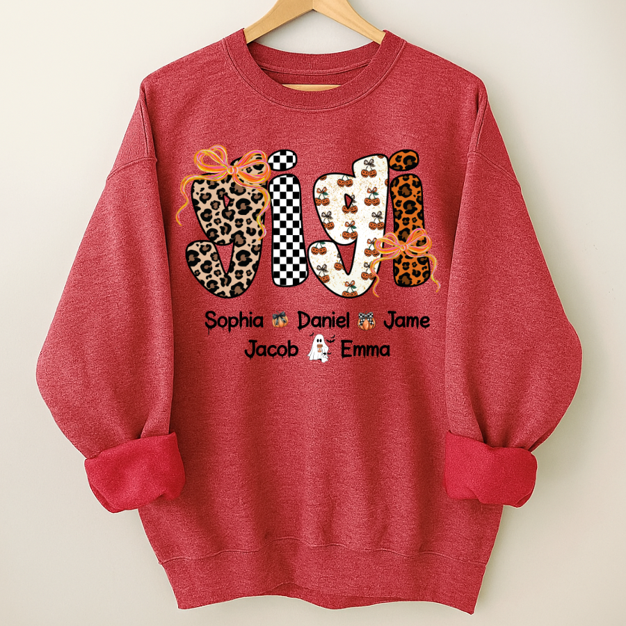 Gigi Pumpkin Spooky Custom Gigi And Grandkids Shirt