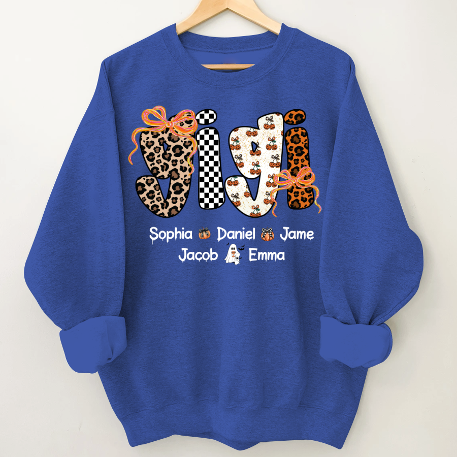 Gigi Pumpkin Spooky Custom Gigi And Grandkids Shirt