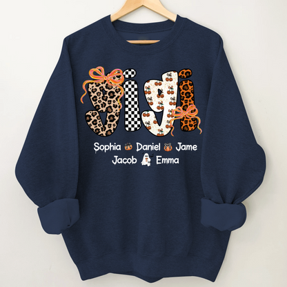 Gigi Pumpkin Spooky Custom Gigi And Grandkids Shirt