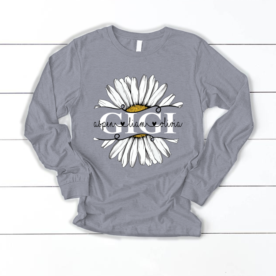 Gigi And Grandkids Flower Daisy Longsleeve