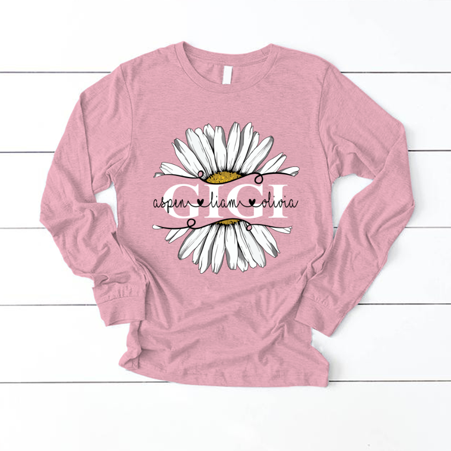 Gigi And Grandkids Flower Daisy Longsleeve