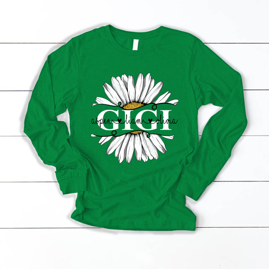 Gigi And Grandkids Flower Daisy Longsleeve