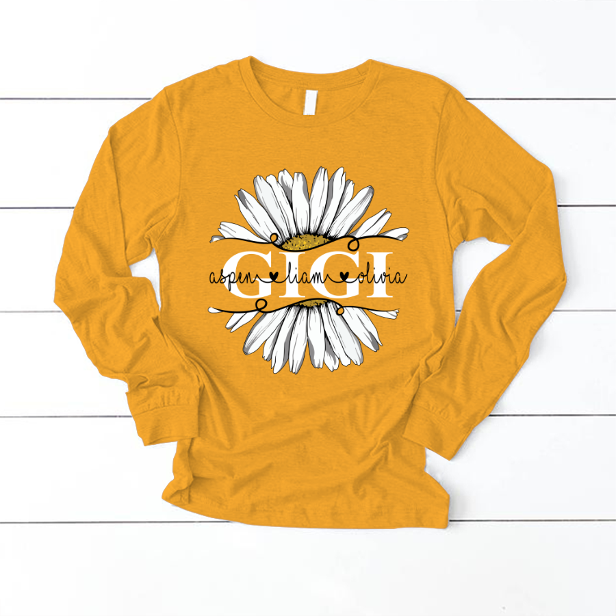 Gigi And Grandkids Flower Daisy Longsleeve
