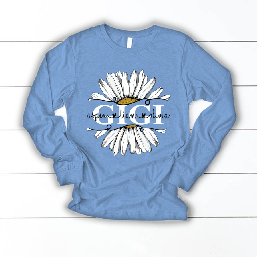 Gigi And Grandkids Flower Daisy Longsleeve