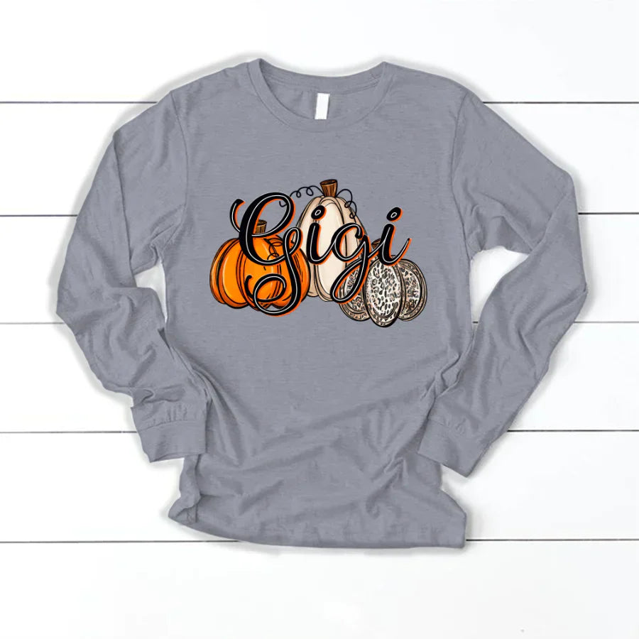 Gigi Pumpkins Leopard Autumn Longsleeve