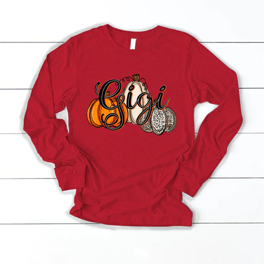 Gigi Pumpkins Leopard Autumn Longsleeve
