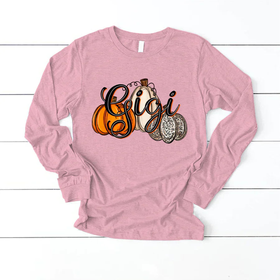 Gigi Pumpkins Leopard Autumn Longsleeve