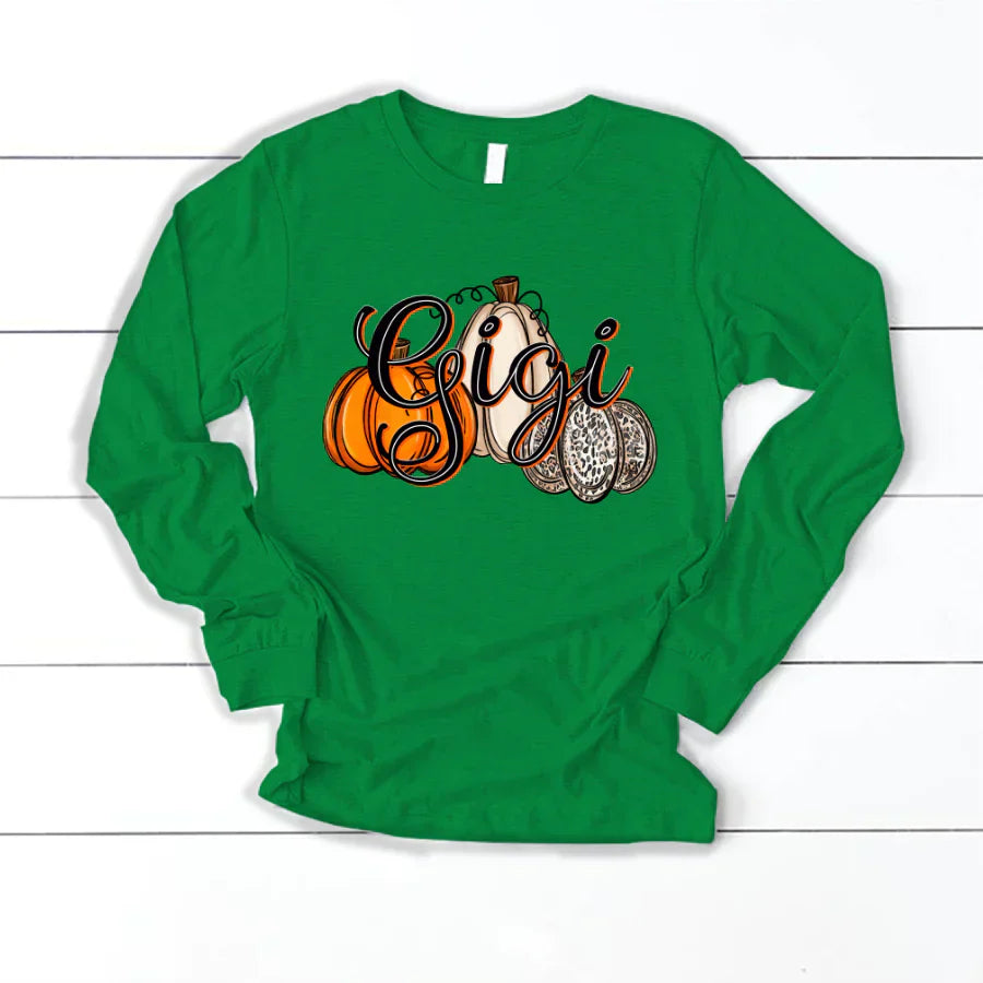 Gigi Pumpkins Leopard Autumn Longsleeve