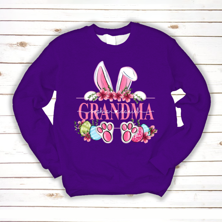 Grandma Bunny And Kids, Gift For Grandma, Grammy, Mama, Nana, Mimi, Mother Day CTH01 Sweatshirt