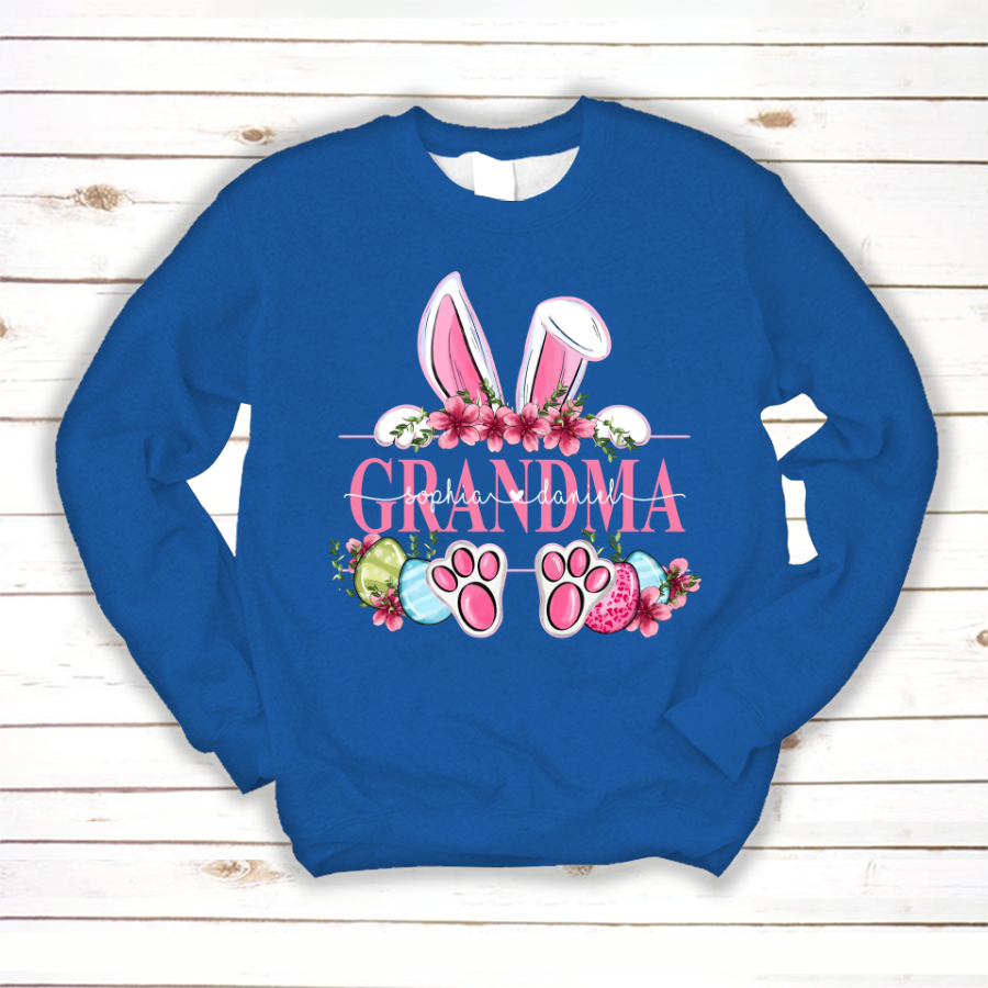 Grandma Bunny And Kids, Gift For Grandma, Grammy, Mama, Nana, Mimi, Mother Day CTH01 Sweatshirt