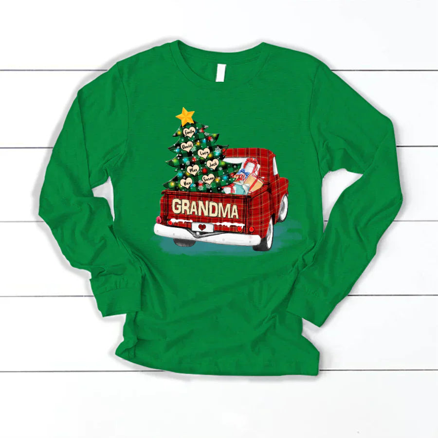 Grandma and Grandkids Christmas Truck 2022 Longsleeve