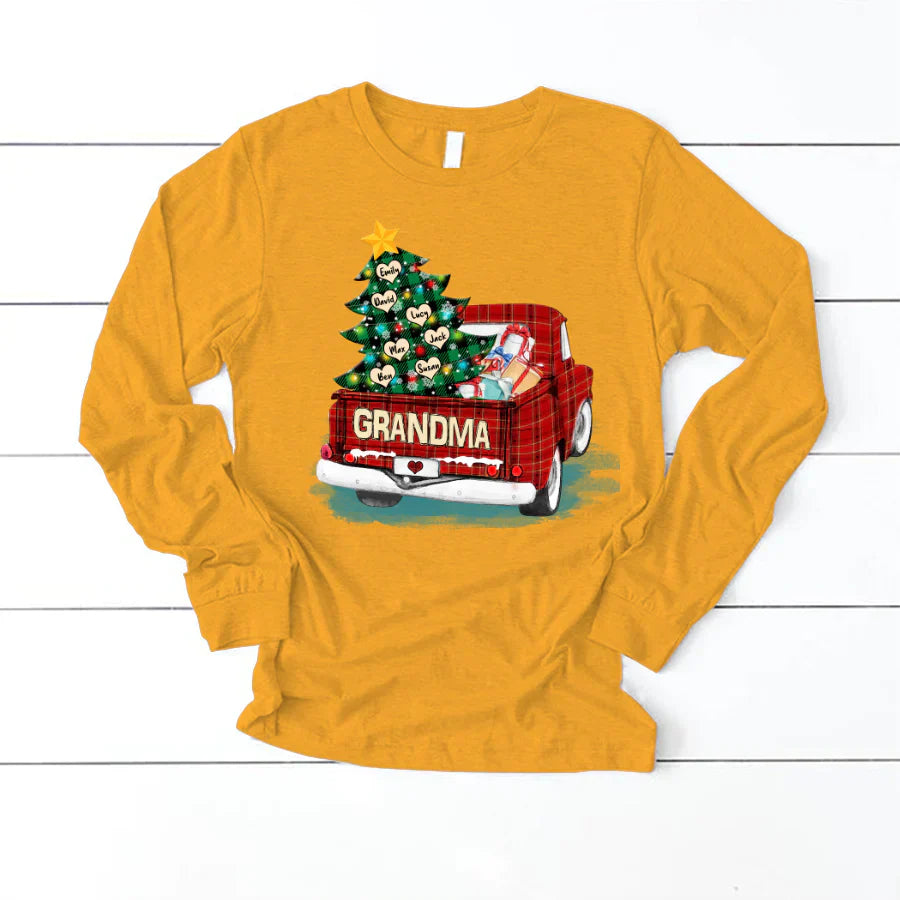 Grandma and Grandkids Christmas Truck 2022 Longsleeve