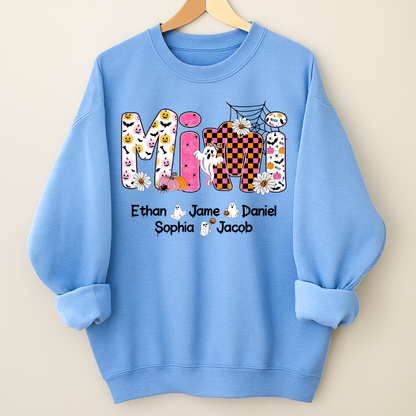 Halloween Mimi Pumpkins Boo Custom Grandma And Grandkids  Shirt