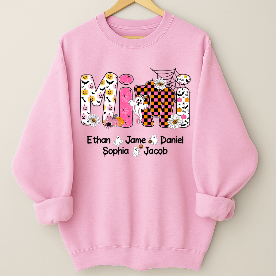 Halloween Mimi Pumpkins Boo Custom Grandma And Grandkids  Shirt