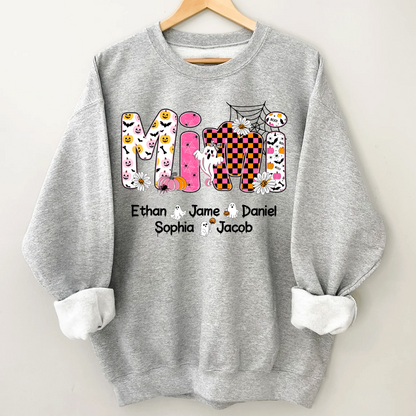 Halloween Mimi Pumpkins Boo Custom Grandma And Grandkids  Shirt
