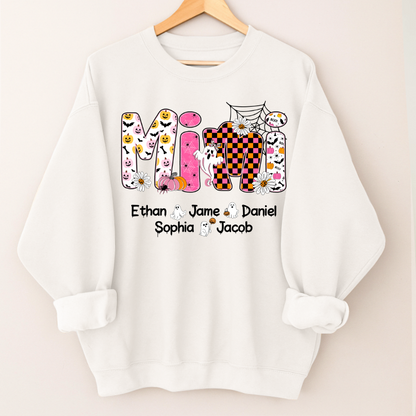 Halloween Mimi Pumpkins Boo Custom Grandma And Grandkids  Shirt