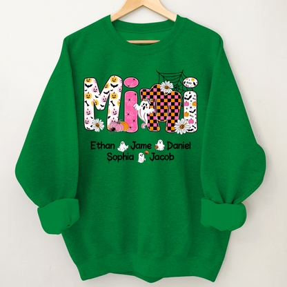 Halloween Mimi Pumpkins Boo Custom Grandma And Grandkids  Shirt
