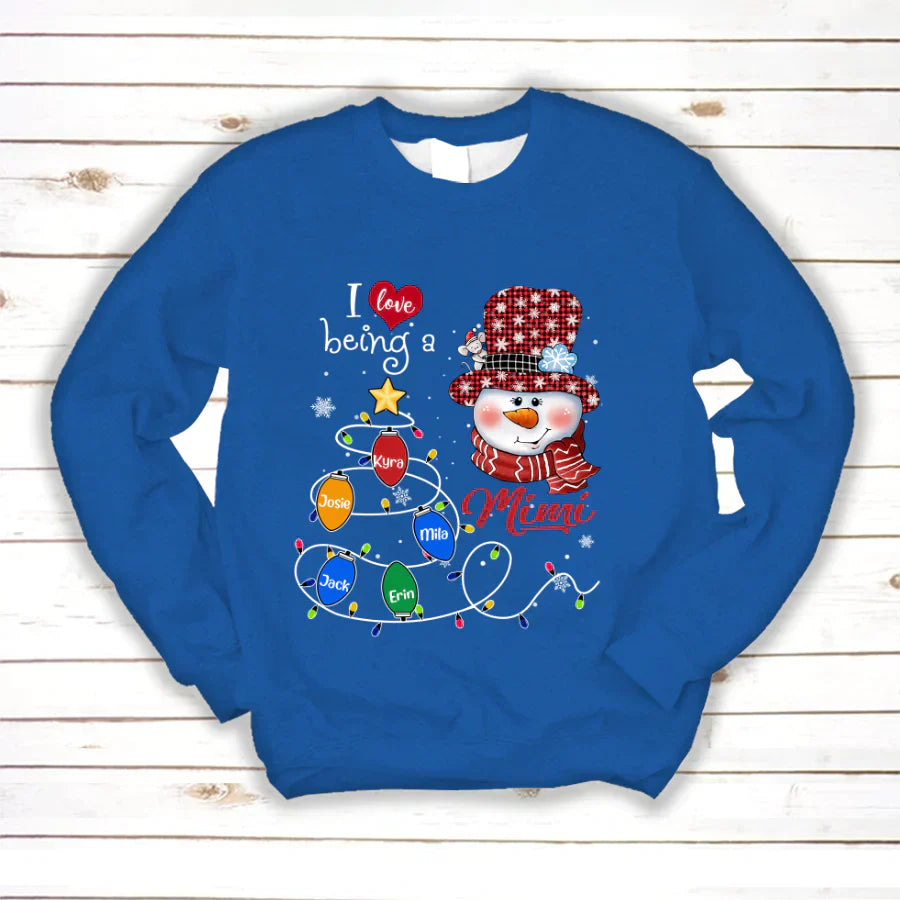 I Love Being A Mimi Snowman Christmas 2022 Sweatshirt