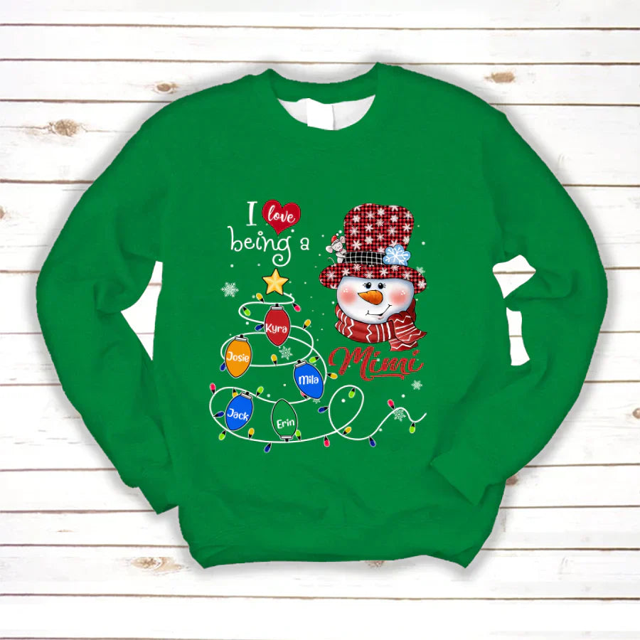 I Love Being A Mimi Snowman Christmas 2022 Sweatshirt