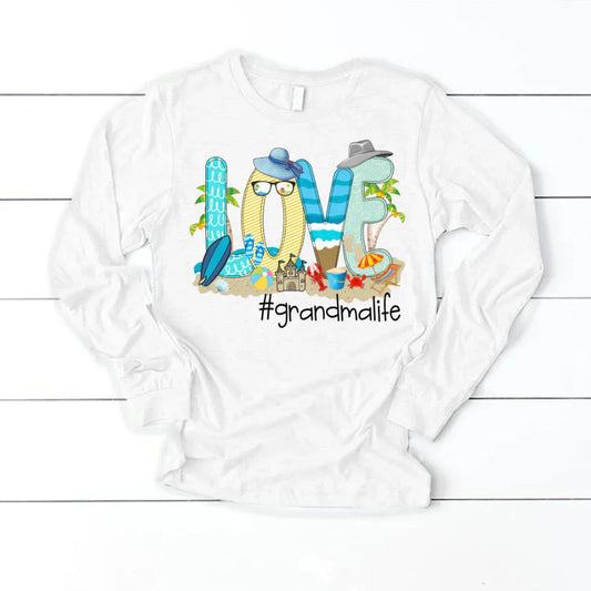 Love Beach Grandma Life Longsleeve