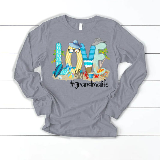 Love Beach Grandma Life Longsleeve
