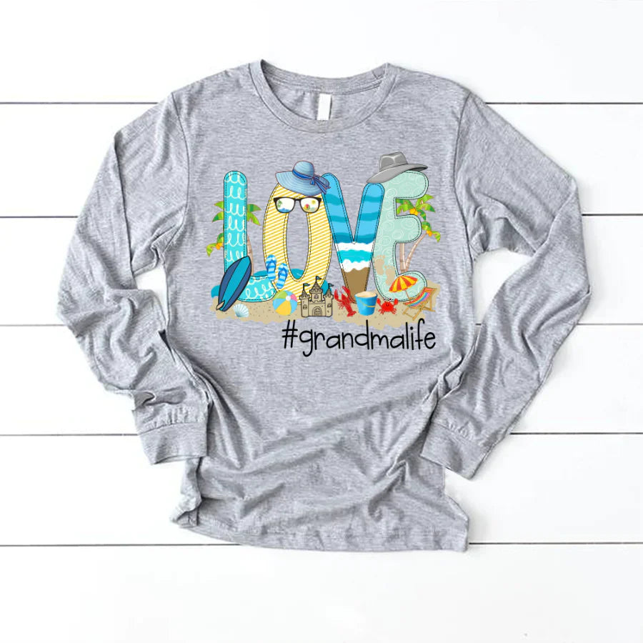 Love Beach Grandma Life Longsleeve