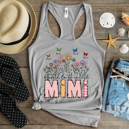 Mimi Floral And Butterfly Custom Mimi And Grandkids Gift For Mothers Day