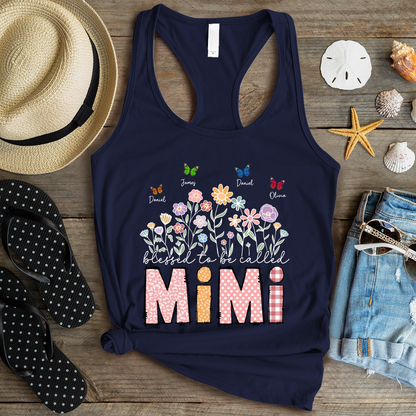 Mimi Floral And Butterfly Custom Mimi And Grandkids Gift For Mothers Day