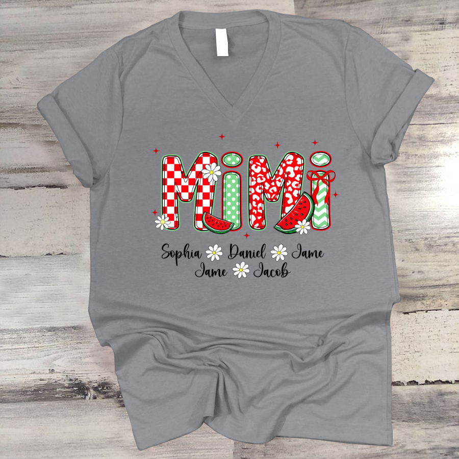 Mimi Watermelon And Grandkids Sweet Summer Time Shirt
