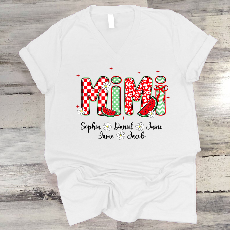 Mimi Watermelon And Grandkids Sweet Summer Time Shirt