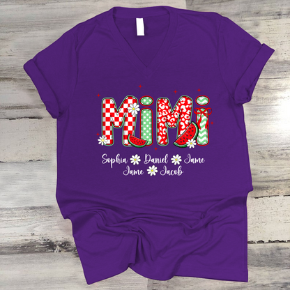Mimi Watermelon And Grandkids Sweet Summer Time Shirt
