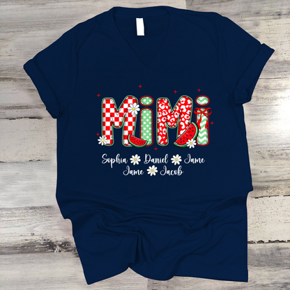 Mimi Watermelon And Grandkids Sweet Summer Time Shirt