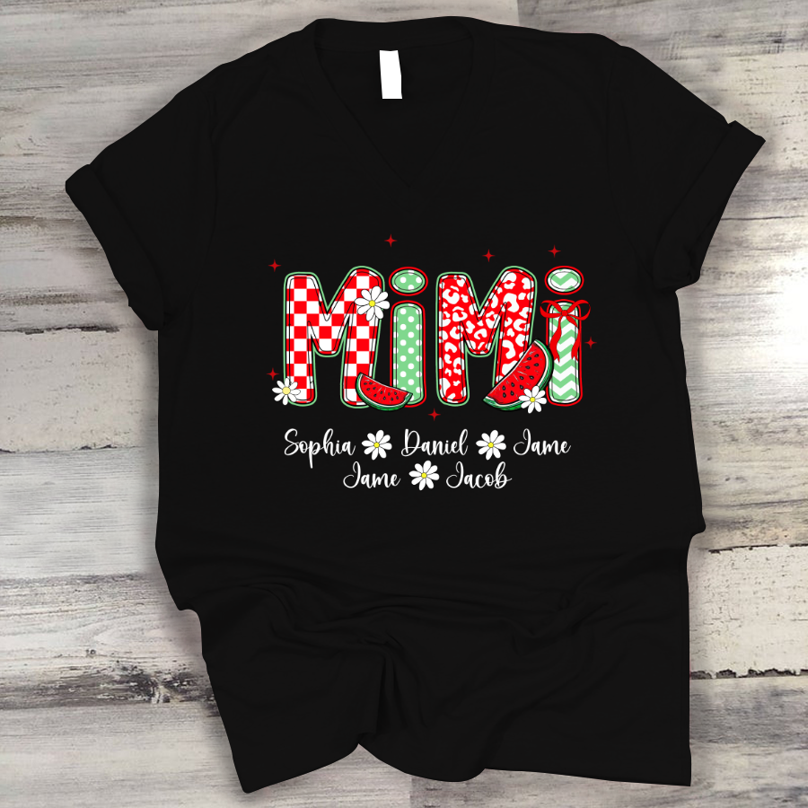 Mimi Watermelon And Grandkids Sweet Summer Time Shirt