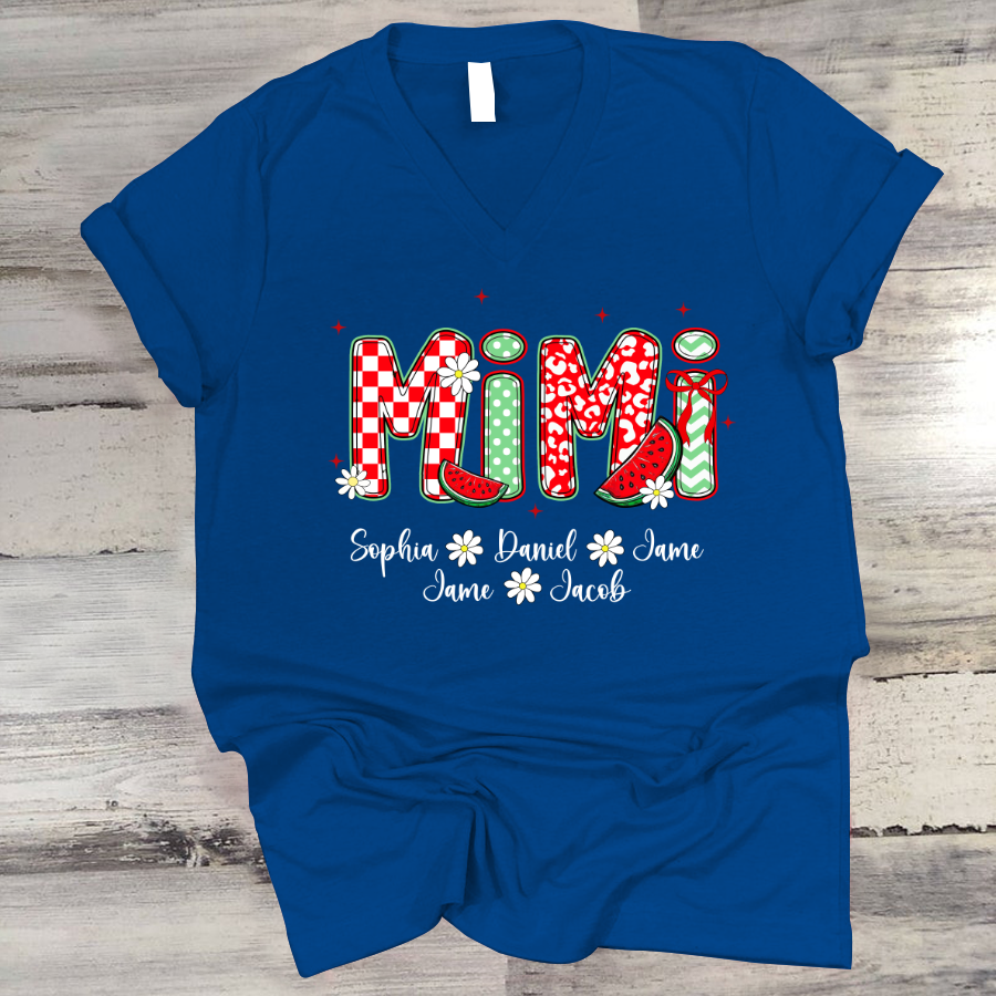 Mimi Watermelon And Grandkids Sweet Summer Time Shirt
