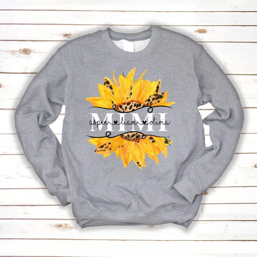 Mimi And Grandkids Sunflower Sweatshirt