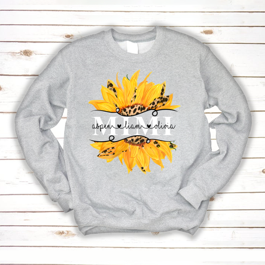 Mimi And Grandkids Sunflower Sweatshirt