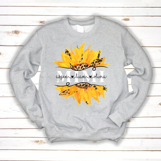 Mimi And Grandkids Sunflower Sweatshirt