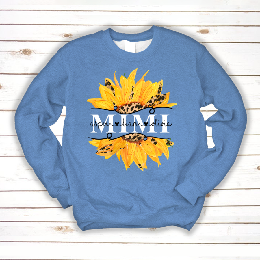 Mimi And Grandkids Sunflower Sweatshirt