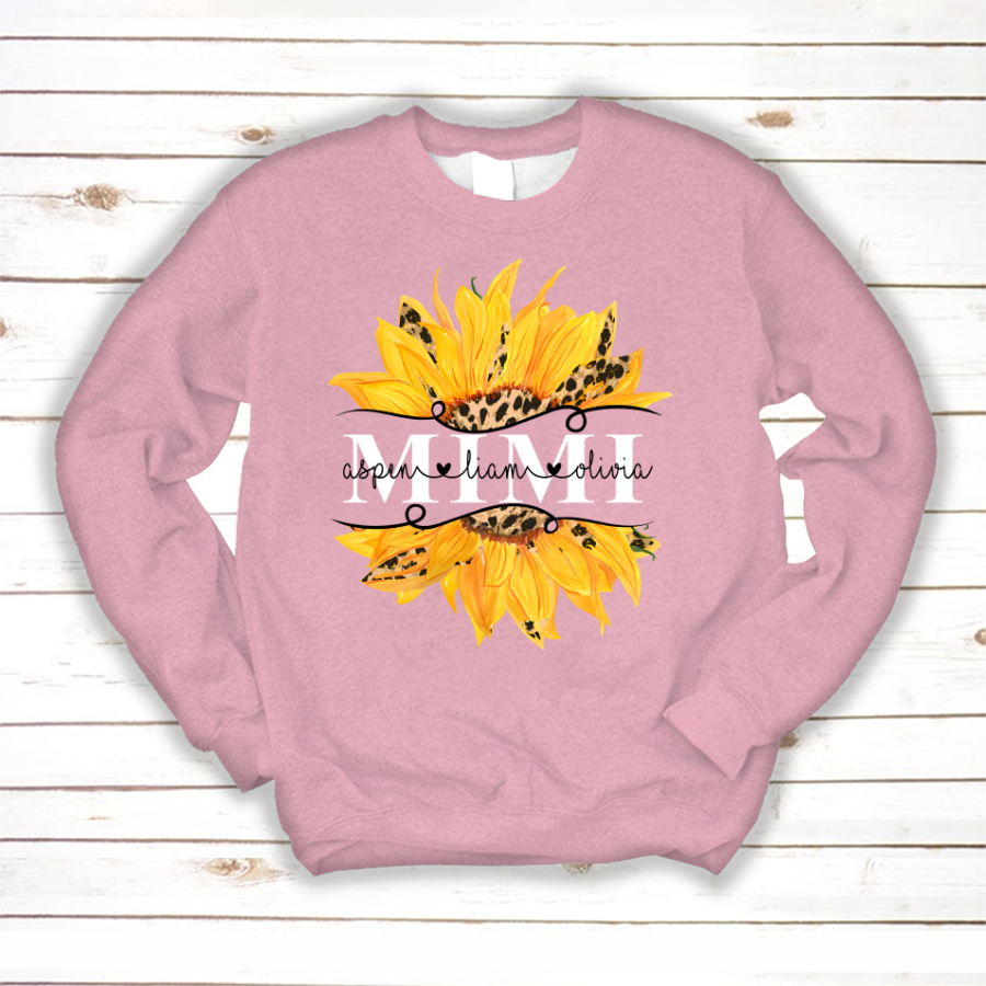 Mimi And Grandkids Sunflower Sweatshirt