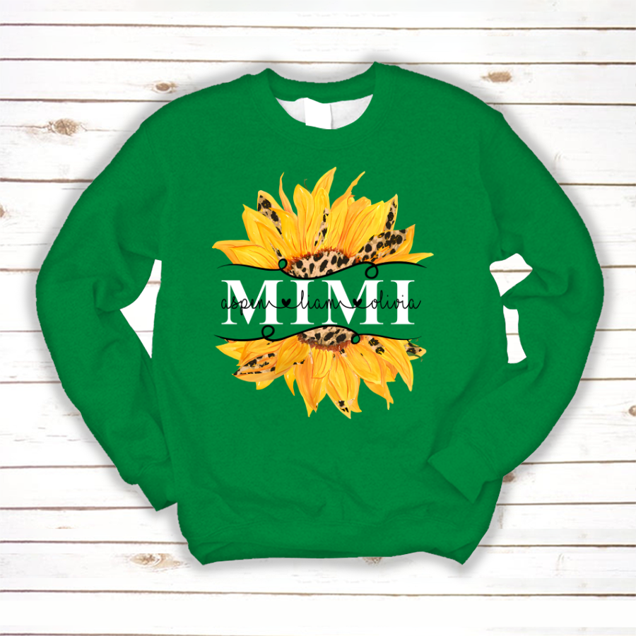 Mimi And Grandkids Sunflower Sweatshirt