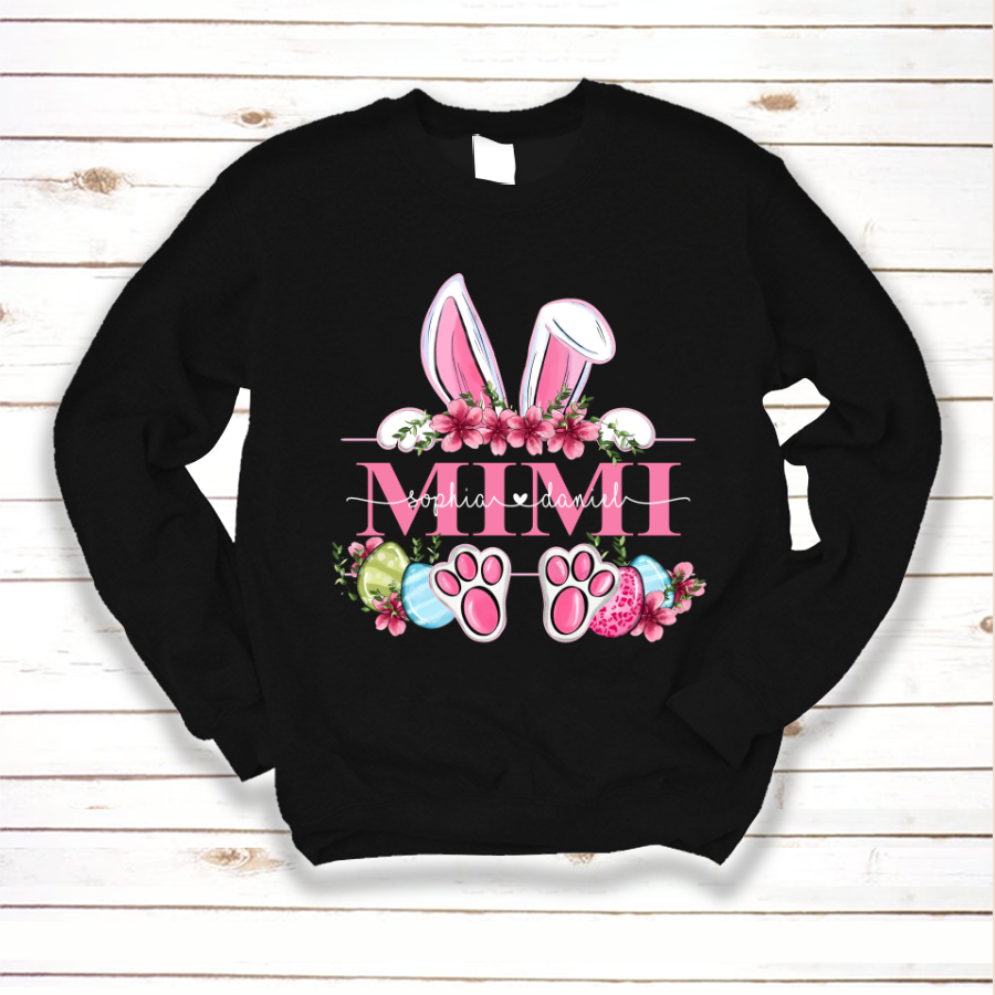 Mimi Bunny And Kids, Gift For Grandma, Grammy, Mama, Nana, Mimi, Mother Day CTH01 Sweatshirt