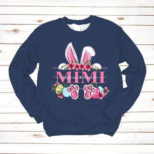 Mimi Bunny And Kids, Gift For Grandma, Grammy, Mama, Nana, Mimi, Mother Day CTH01 Sweatshirt