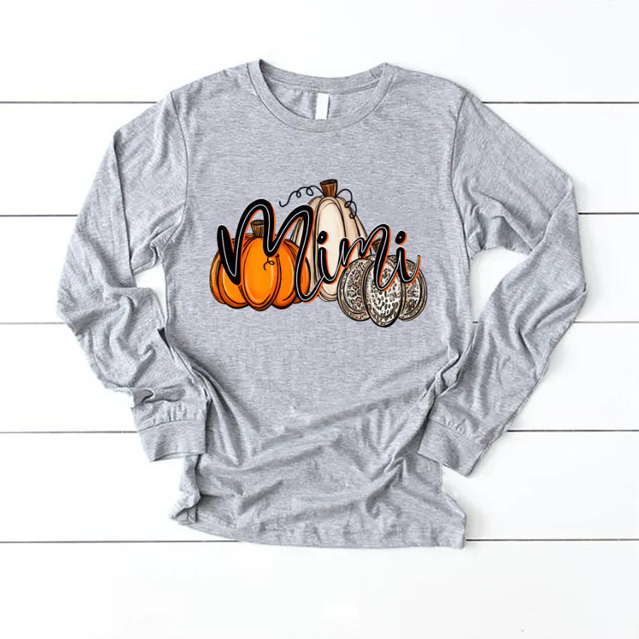 Mimi Pumpkins Leopard Autumn Longsleeve