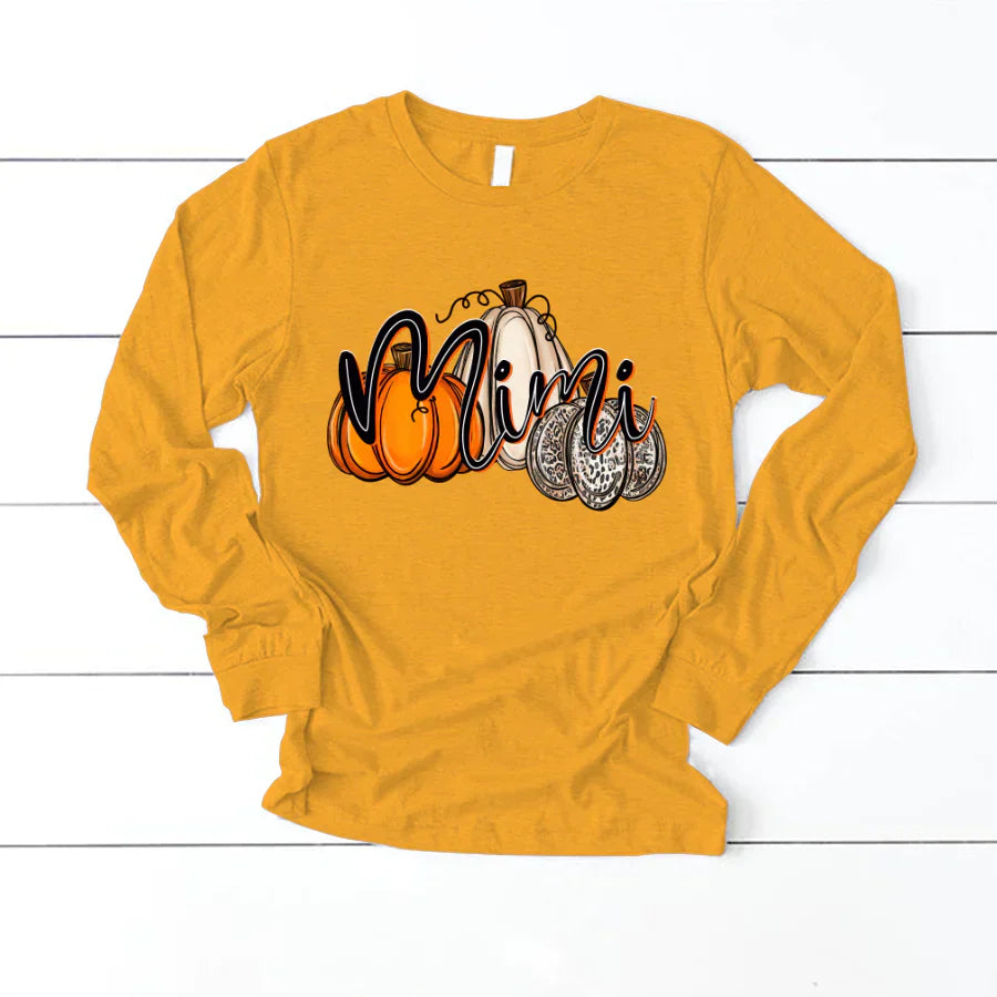 Mimi Pumpkins Leopard Autumn Longsleeve